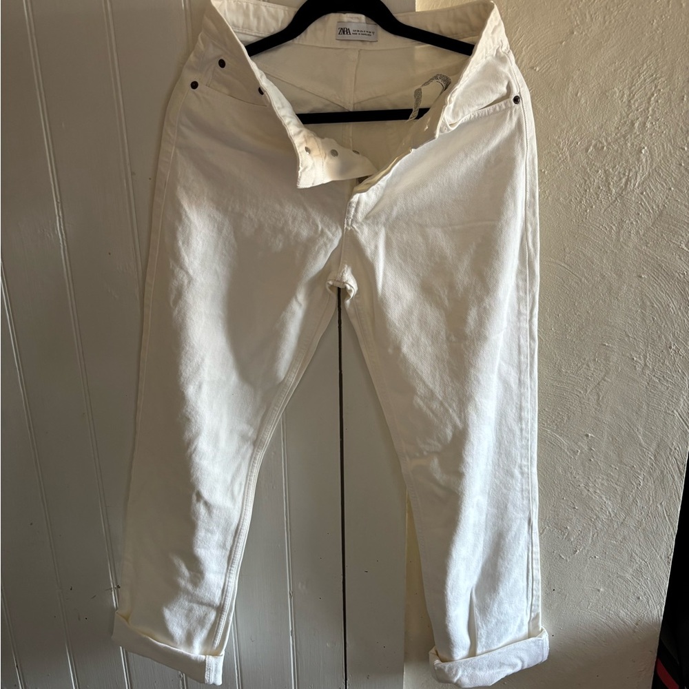 Zara Cream Denim Pants